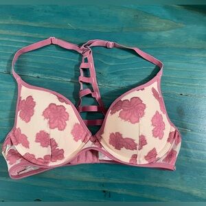 PINK flower bra